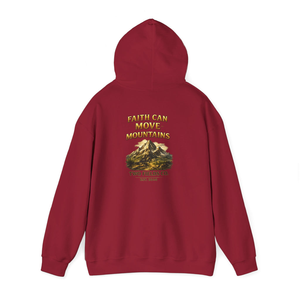 Mountain Adventure Hoodie — "Faith Can Move Mountains" Graphic Pullover