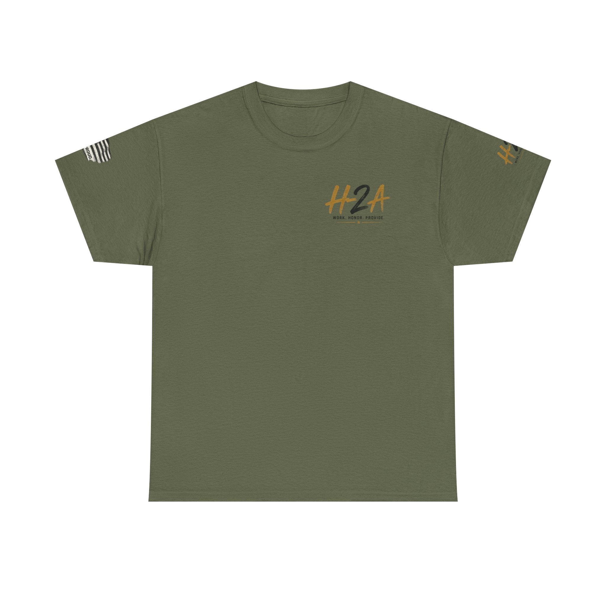 H2A Farming T‑Shirt — Patriotic Rural Farm Graphic Tee