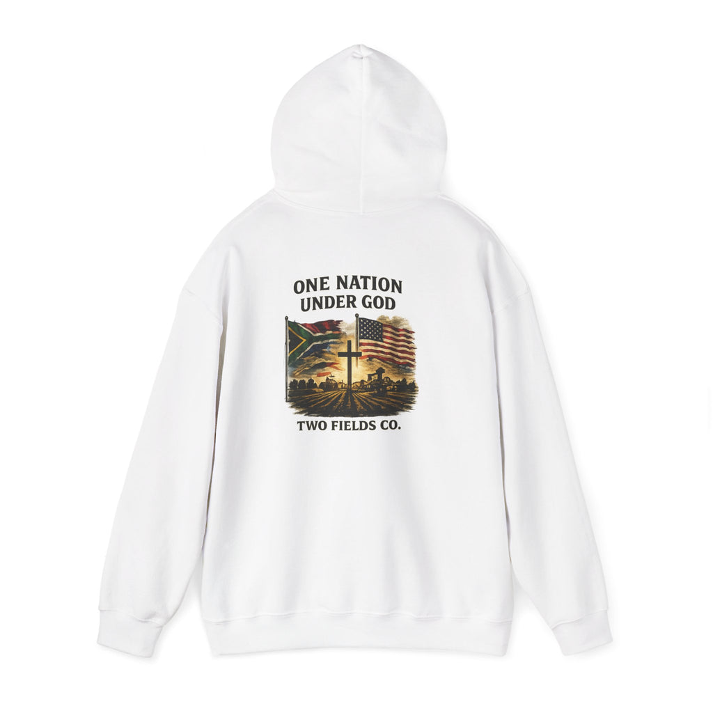 Hoodie - "One Nation Under God" Vintage Flag & Cross Hoodie