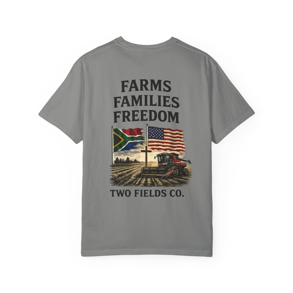 Gray Farms Families Freedom tractor graphic T-shirt, crew neck short sleeves