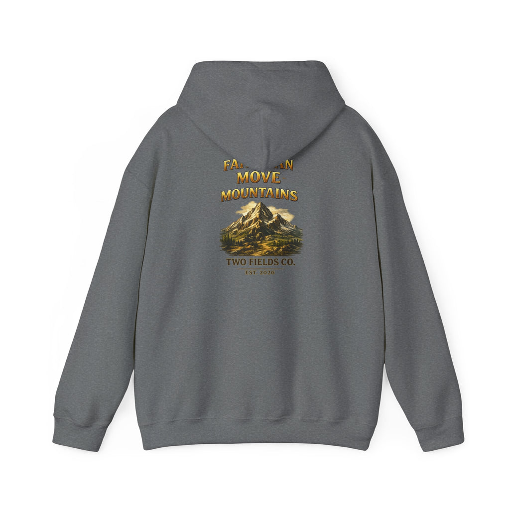 Mountain Adventure Hoodie — "Faith Can Move Mountains" Graphic Pullover