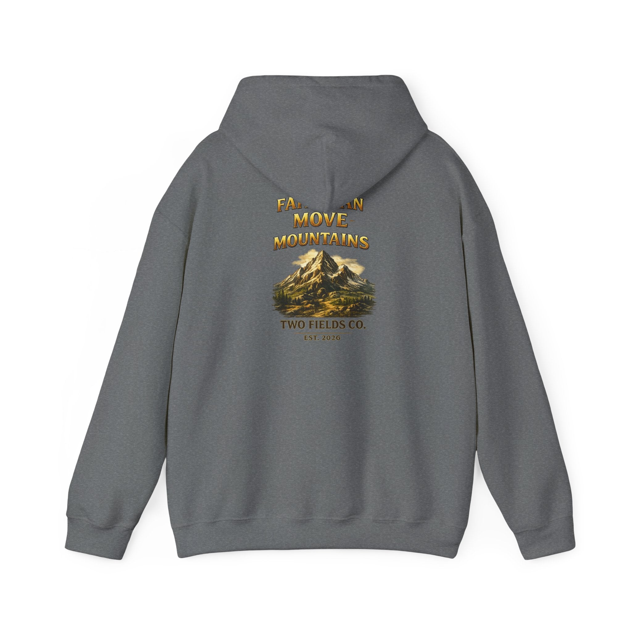 Mountain Adventure Hoodie — "Faith Can Move Mountains" Graphic Pullover