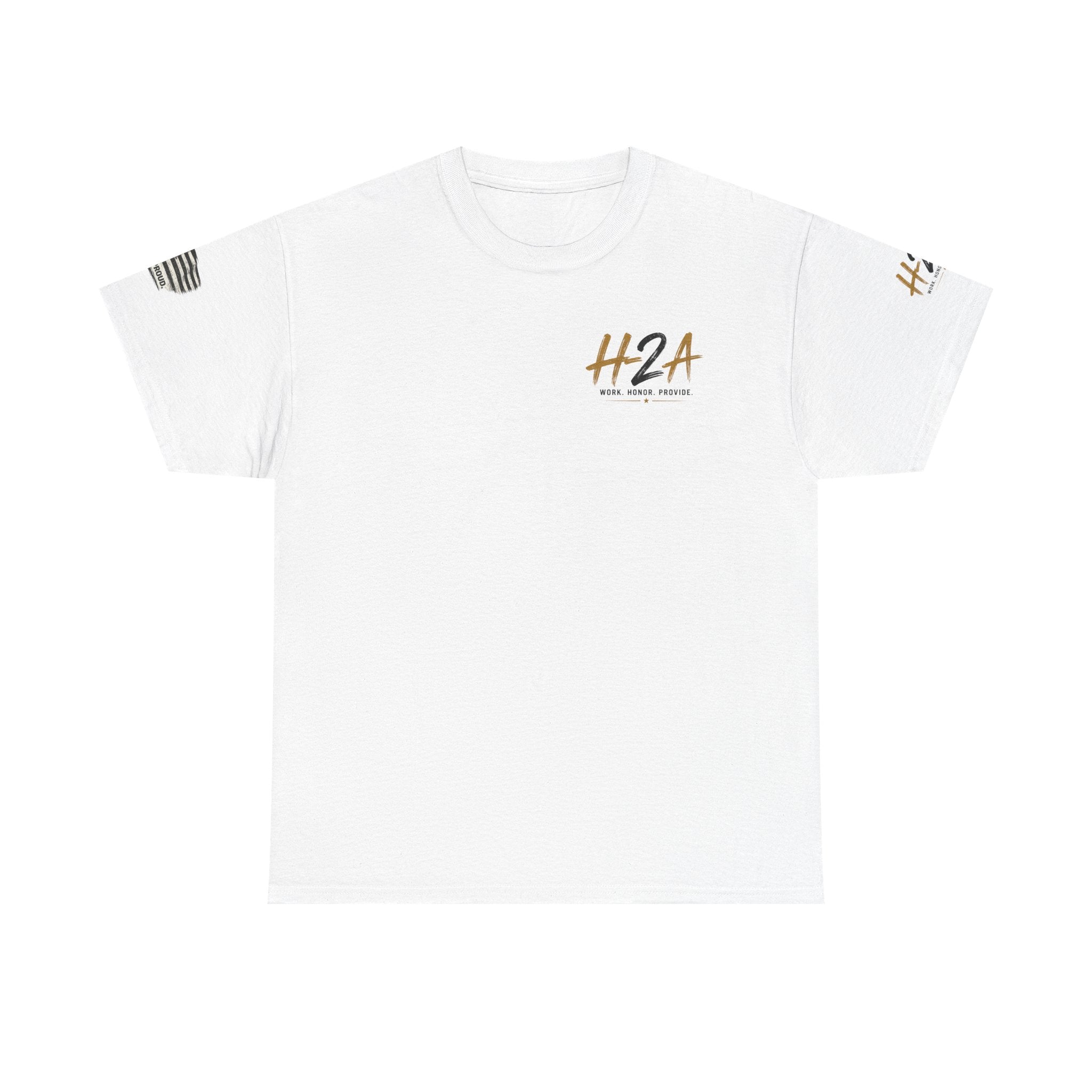 H2A Farming T‑Shirt — Patriotic Rural Farm Graphic Tee