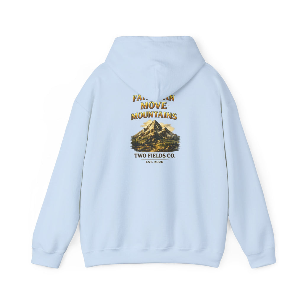 Mountain Adventure Hoodie — "Faith Can Move Mountains" Graphic Pullover