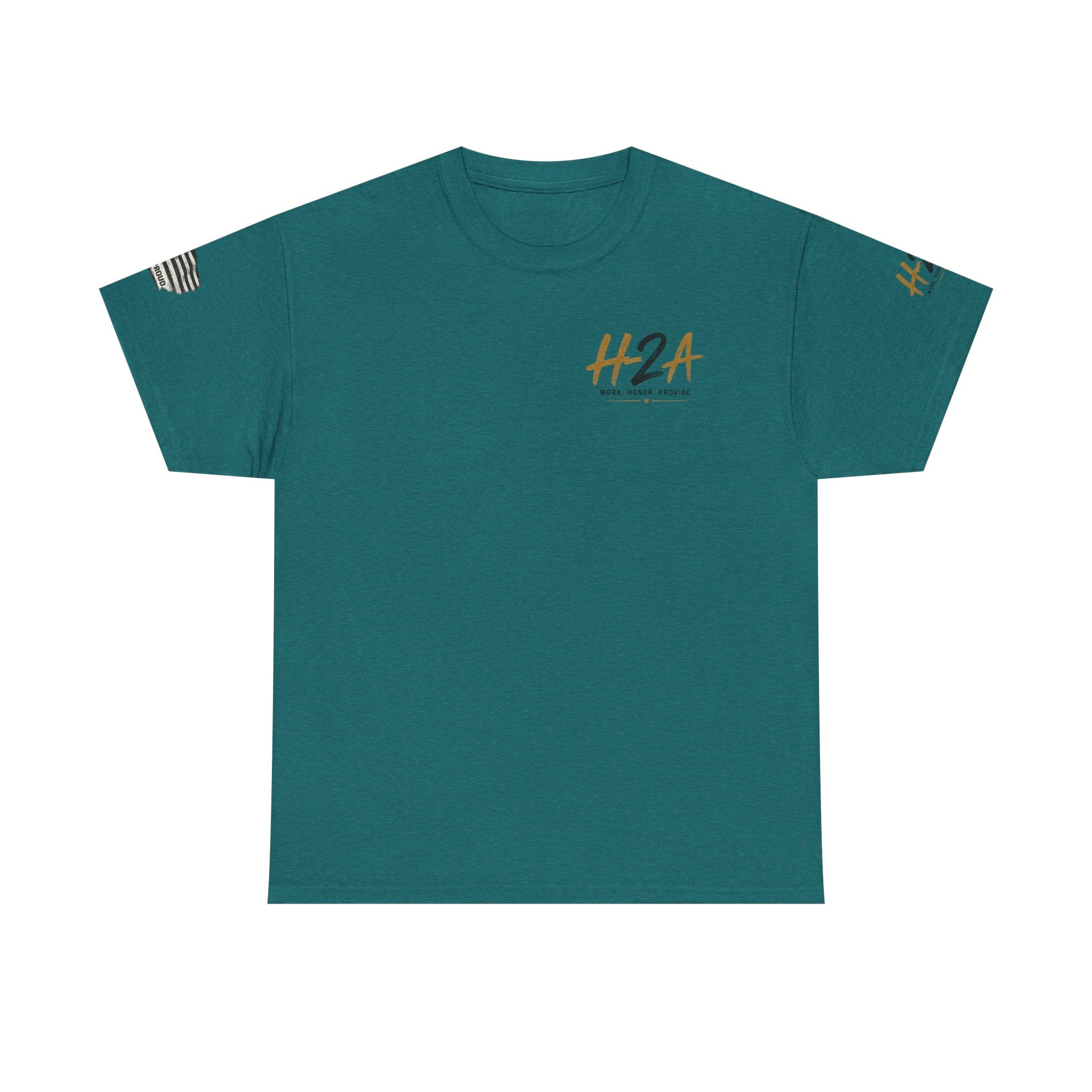 H2A Farming T‑Shirt — Patriotic Rural Farm Graphic Tee