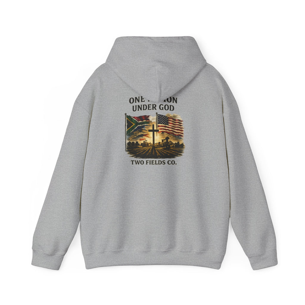 Hoodie - "One Nation Under God" Vintage Flag & Cross Hoodie