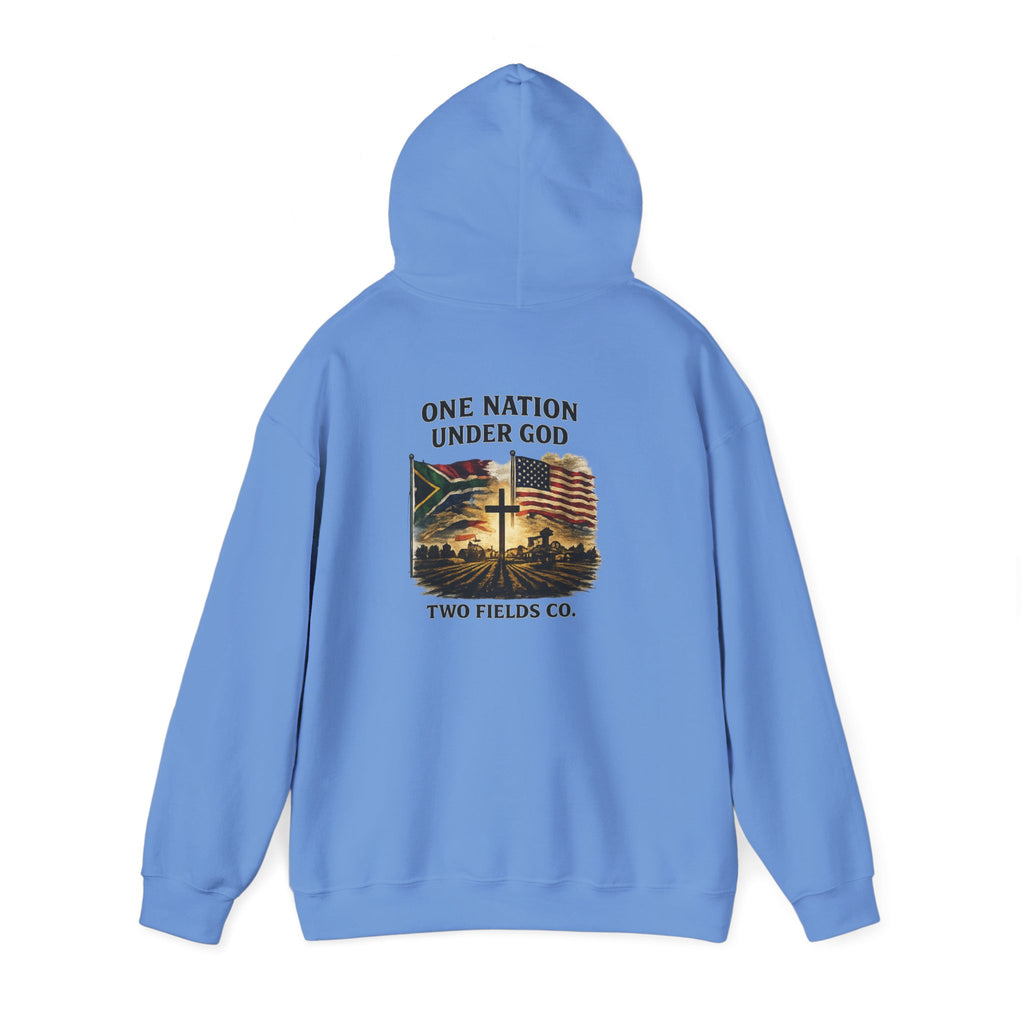 Hoodie - "One Nation Under God" Vintage Flag & Cross Hoodie