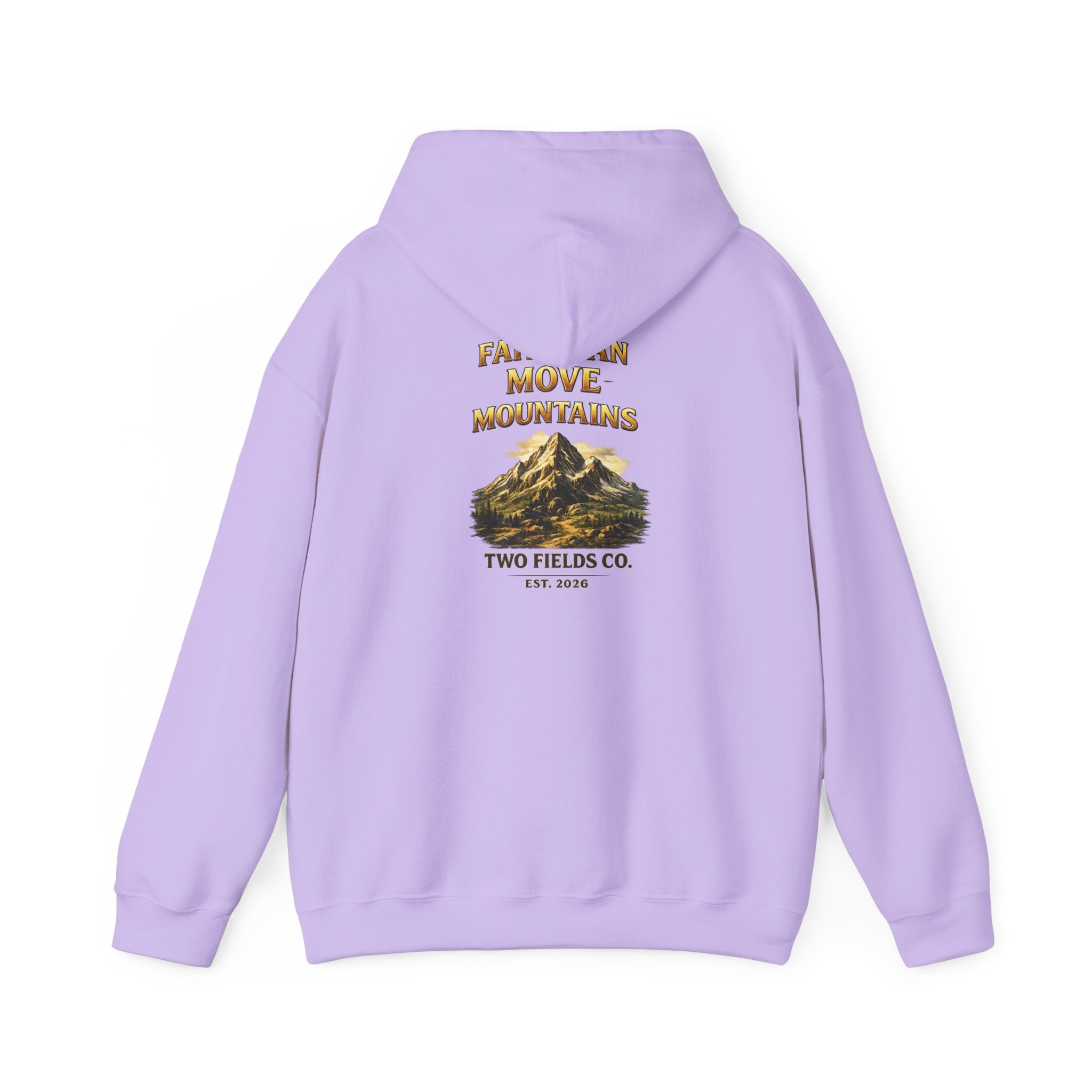 Mountain Adventure Hoodie — "Faith Can Move Mountains" Graphic Pullover