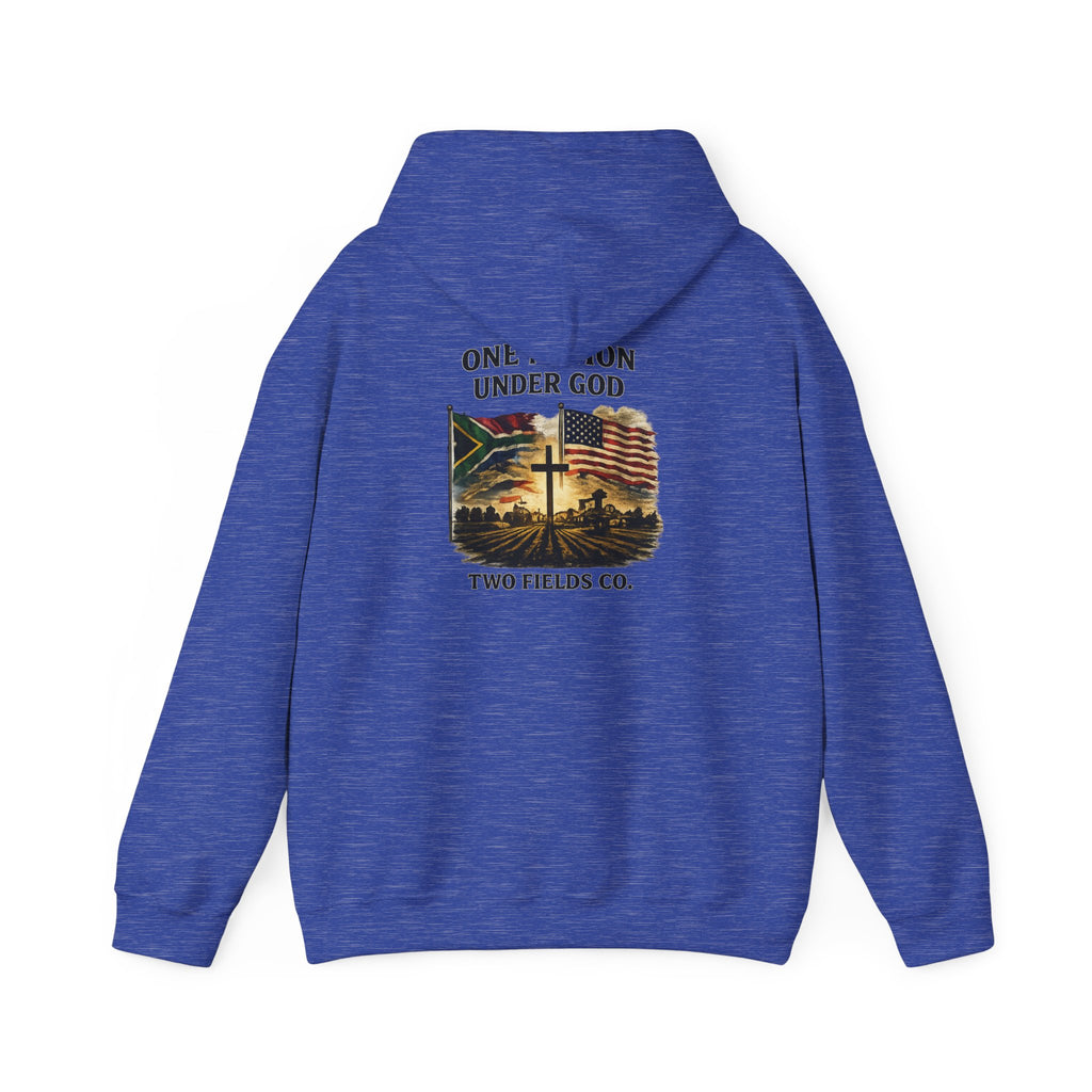 Hoodie - "One Nation Under God" Vintage Flag & Cross Hoodie