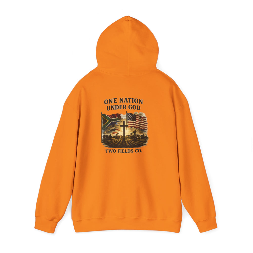 Hoodie - "One Nation Under God" Vintage Flag & Cross Hoodie