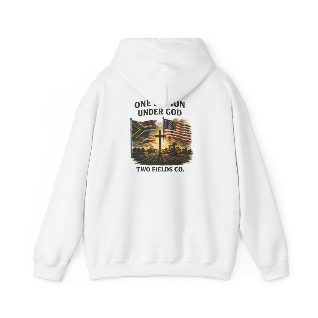 Hoodie - "One Nation Under God" Vintage Flag & Cross Hoodie