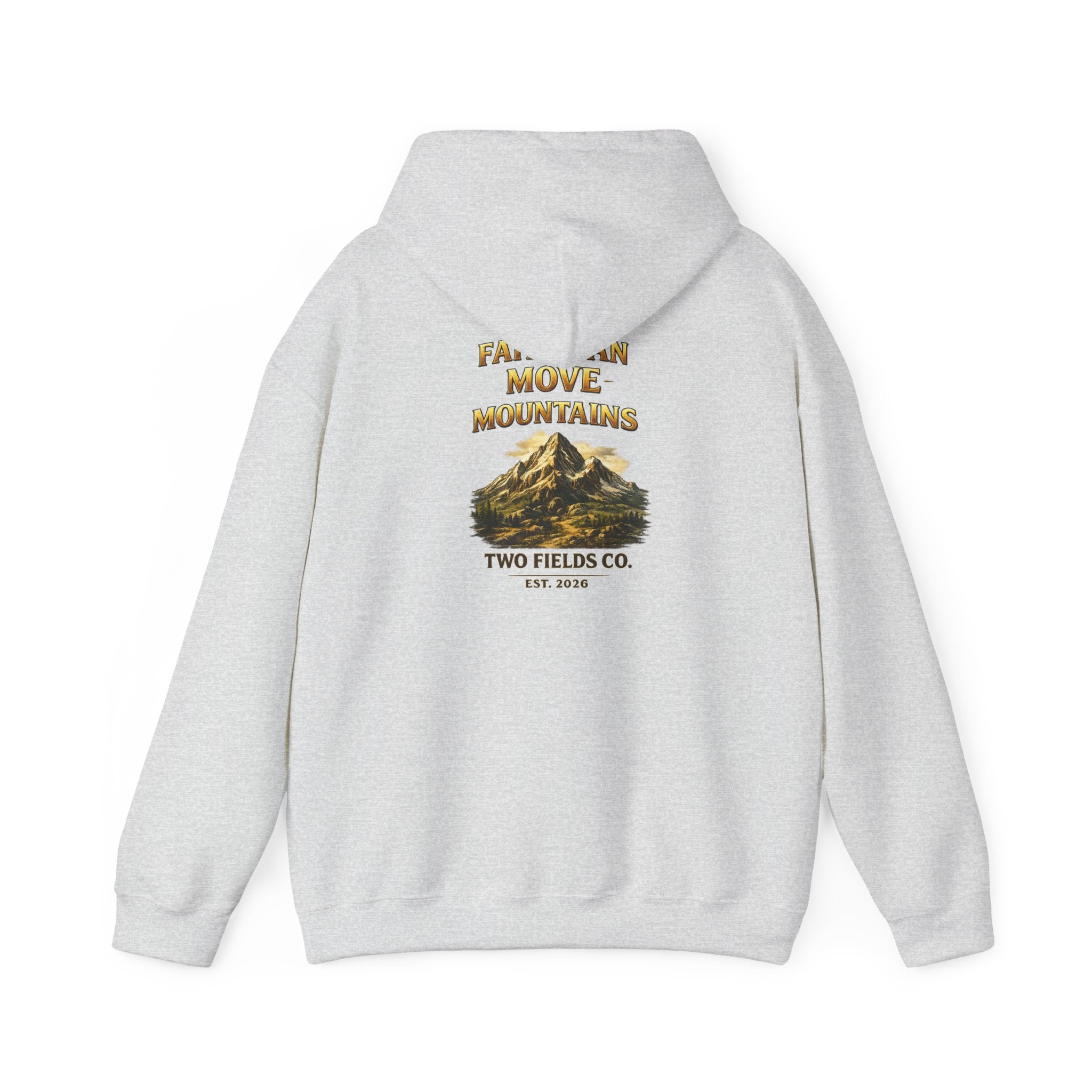 Mountain Adventure Hoodie — "Faith Can Move Mountains" Graphic Pullover