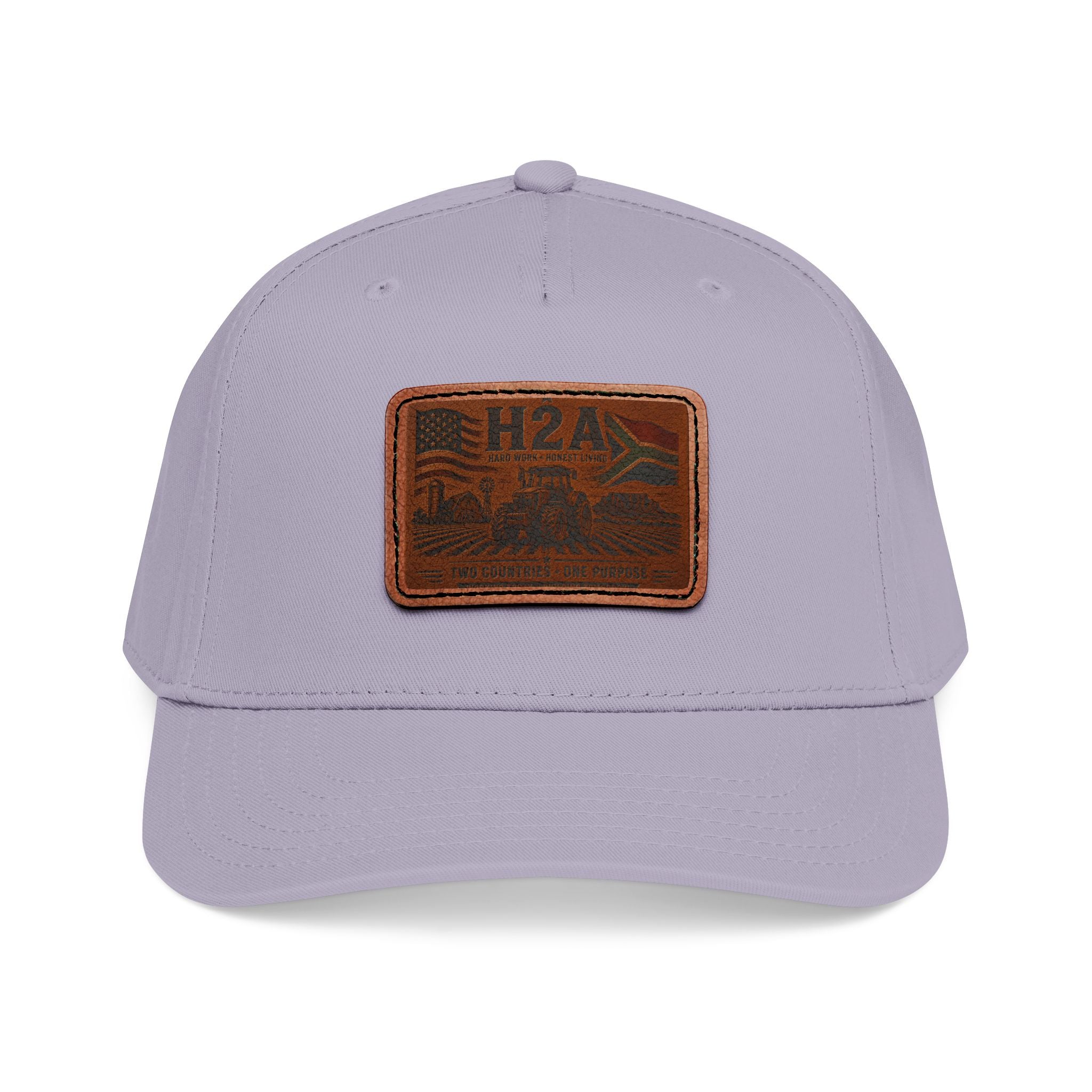 Light gray baseball cap with rectangular H2A patch and matching brim.