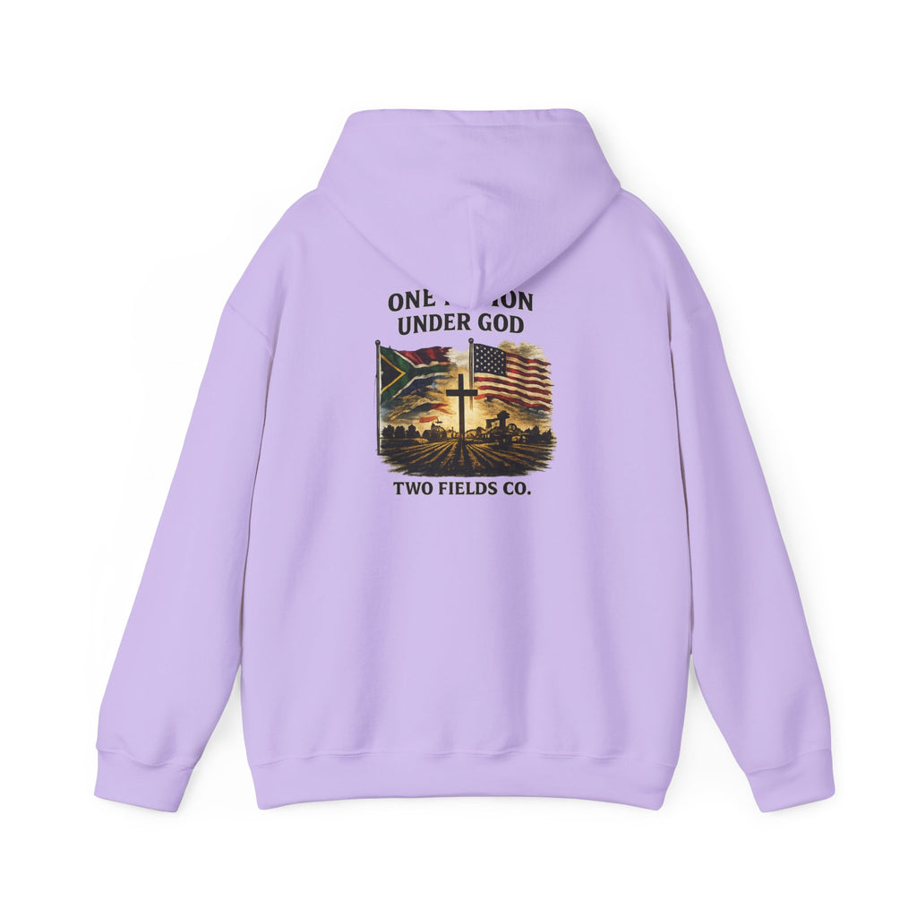 Hoodie - "One Nation Under God" Vintage Flag & Cross Hoodie