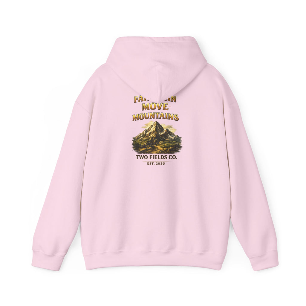 Mountain Adventure Hoodie — "Faith Can Move Mountains" Graphic Pullover