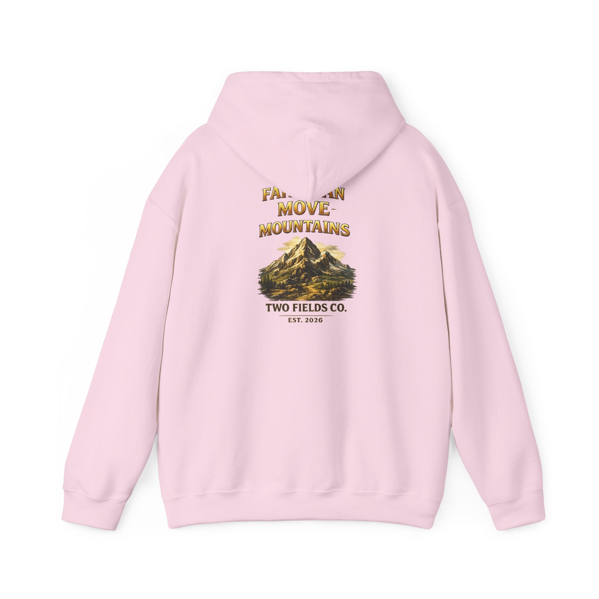 Mountain Adventure Hoodie — "Faith Can Move Mountains" Graphic Pullover