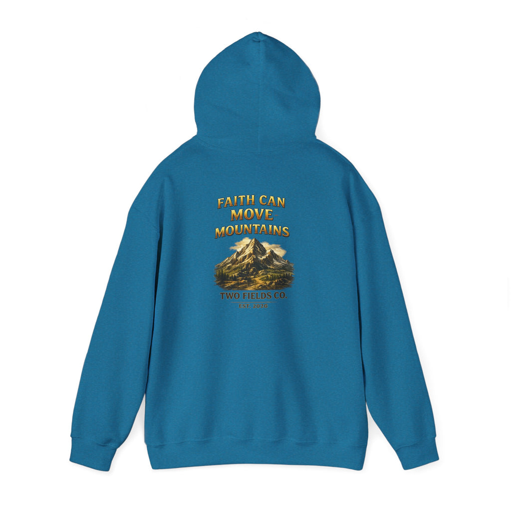 Mountain Adventure Hoodie — "Faith Can Move Mountains" Graphic Pullover