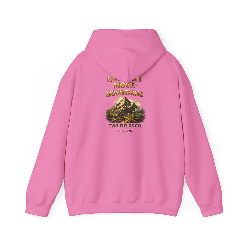 Mountain Adventure Hoodie — "Faith Can Move Mountains" Graphic Pullover