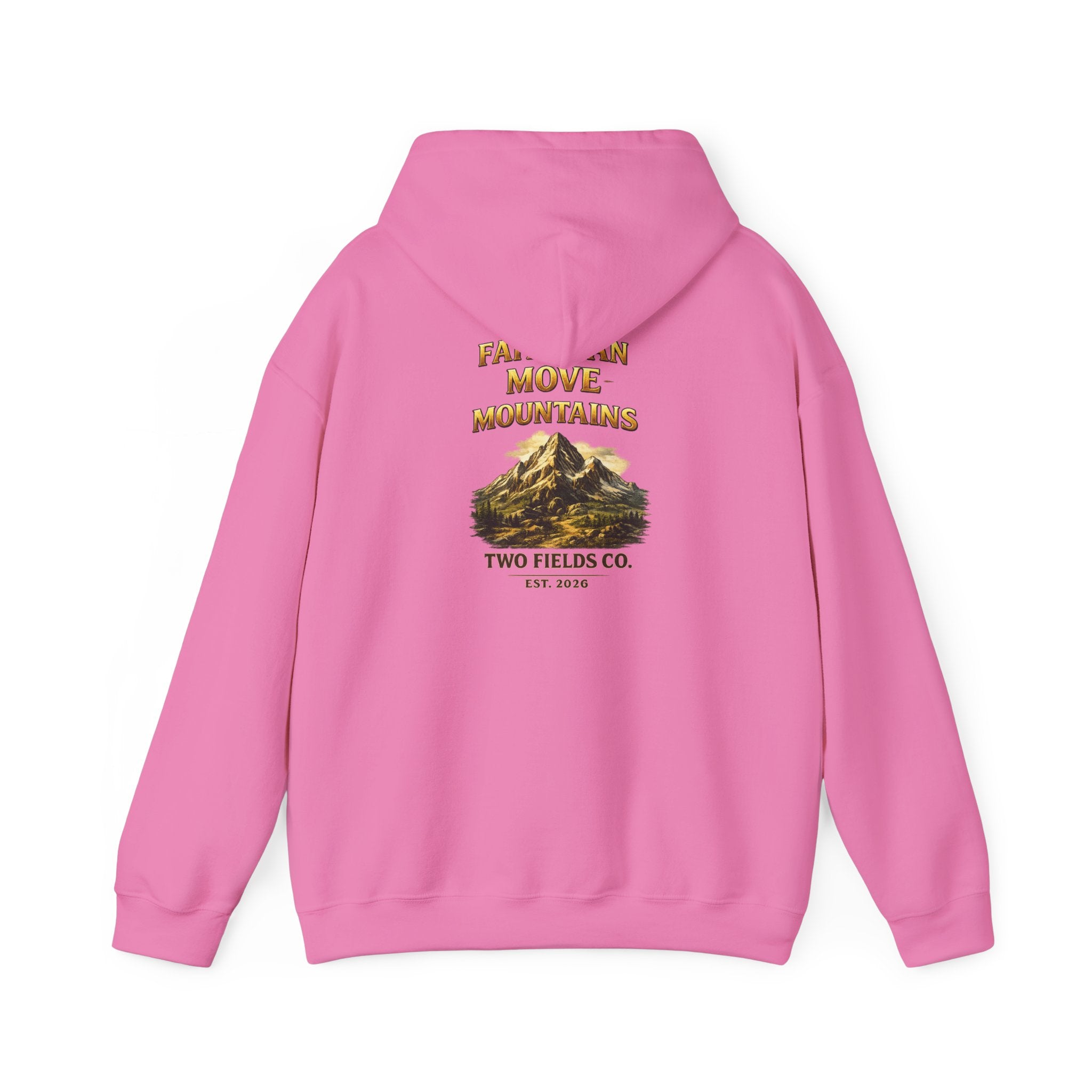 Mountain Adventure Hoodie — "Faith Can Move Mountains" Graphic Pullover
