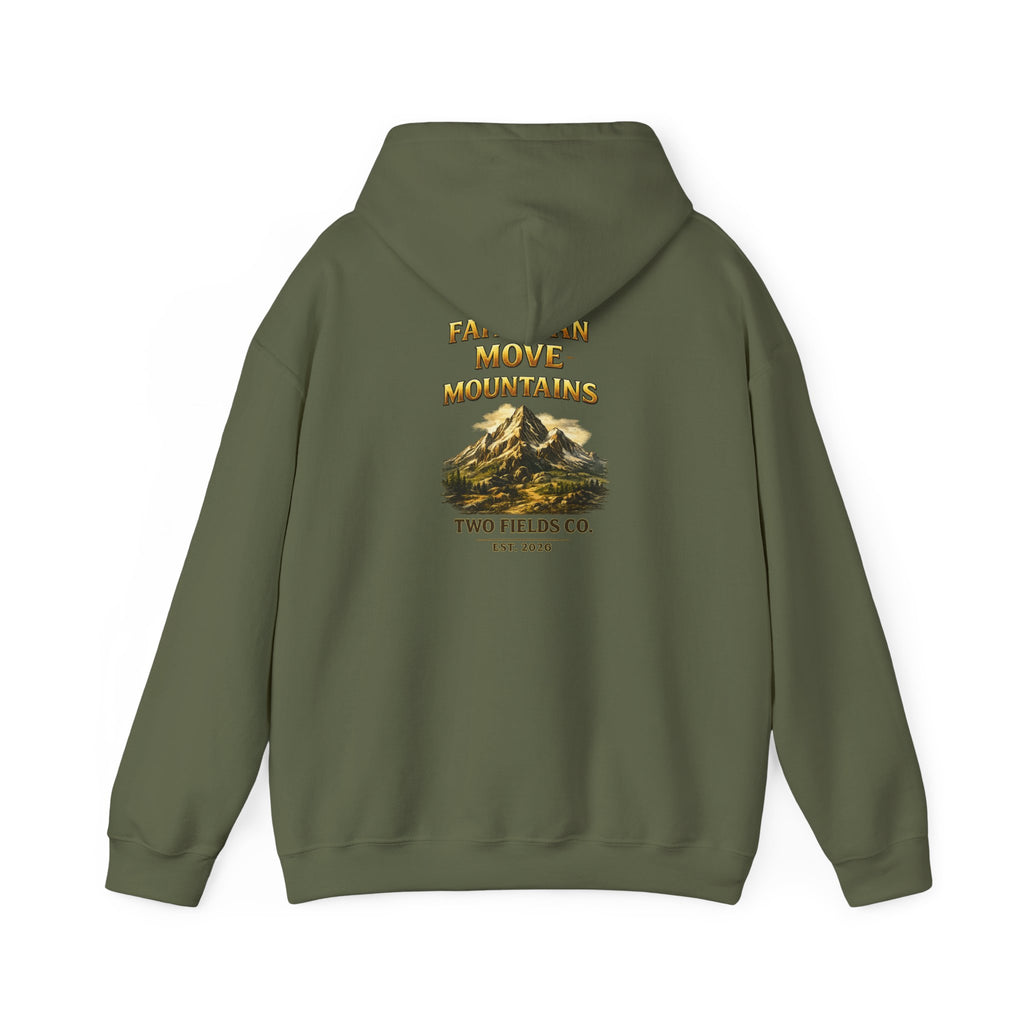 Mountain Adventure Hoodie — "Faith Can Move Mountains" Graphic Pullover