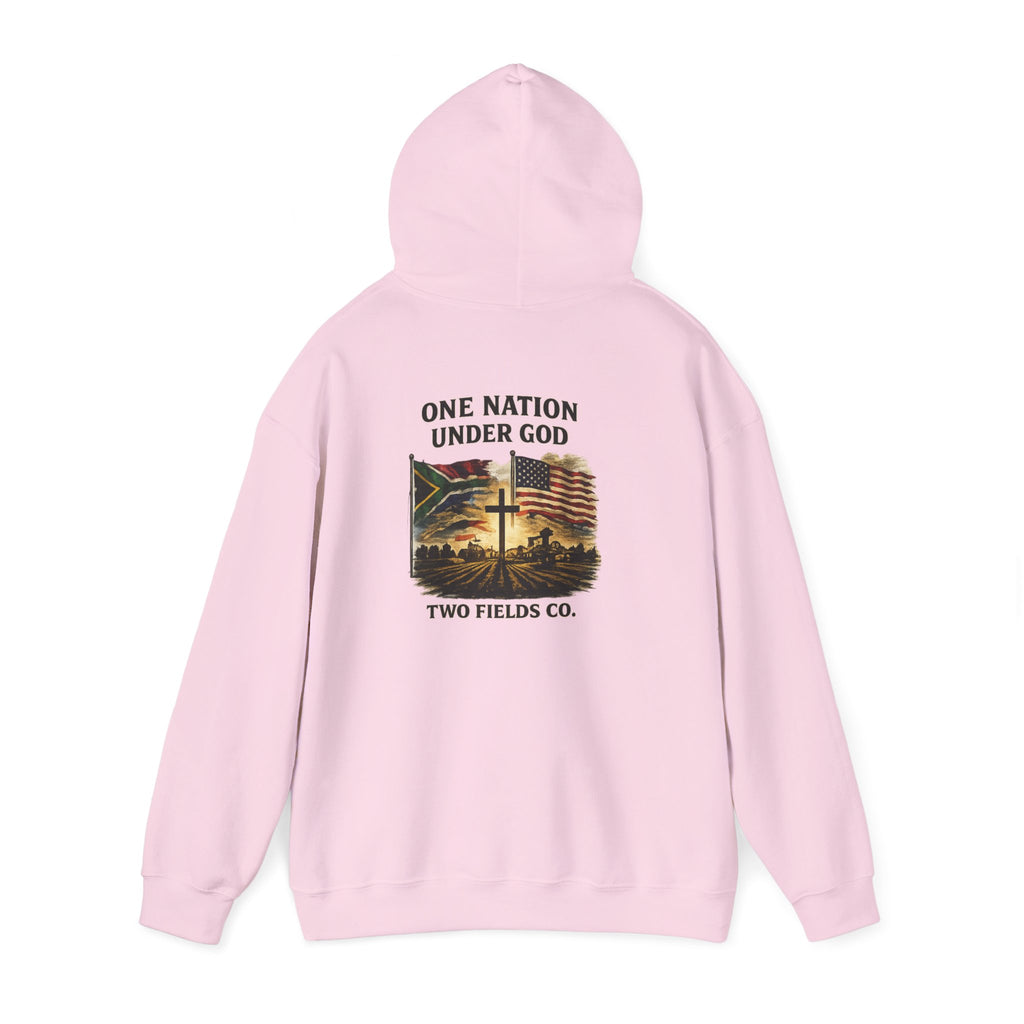Hoodie - "One Nation Under God" Vintage Flag & Cross Hoodie