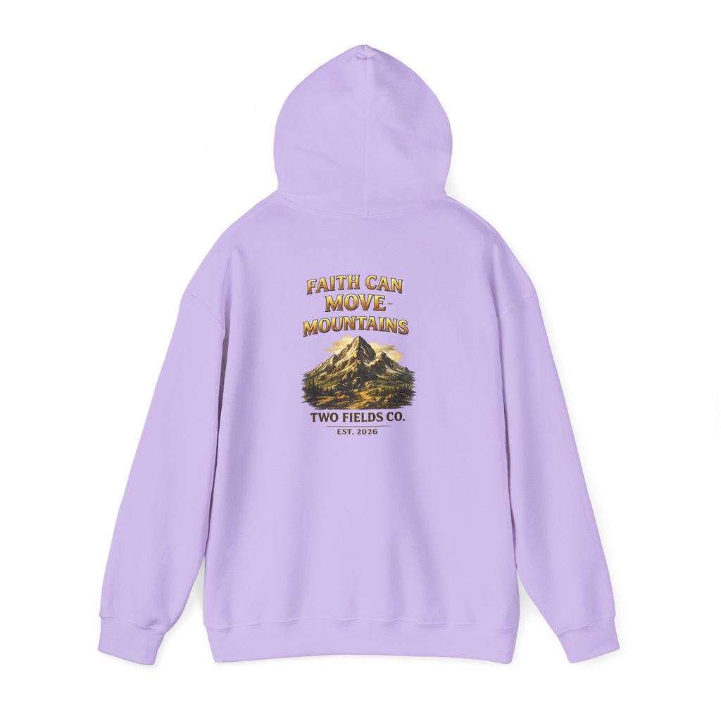 Mountain Adventure Hoodie — "Faith Can Move Mountains" Graphic Pullover