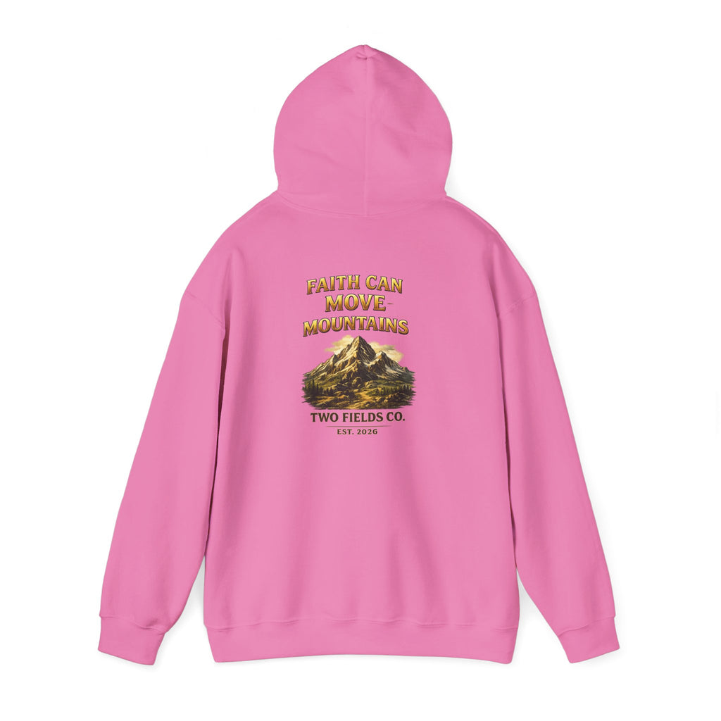 Mountain Adventure Hoodie — "Faith Can Move Mountains" Graphic Pullover