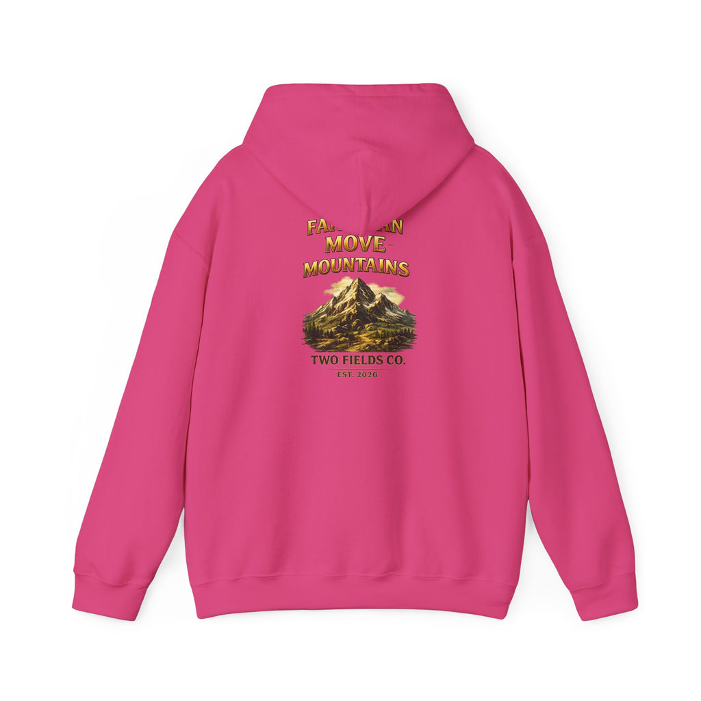 Mountain Adventure Hoodie — "Faith Can Move Mountains" Graphic Pullover