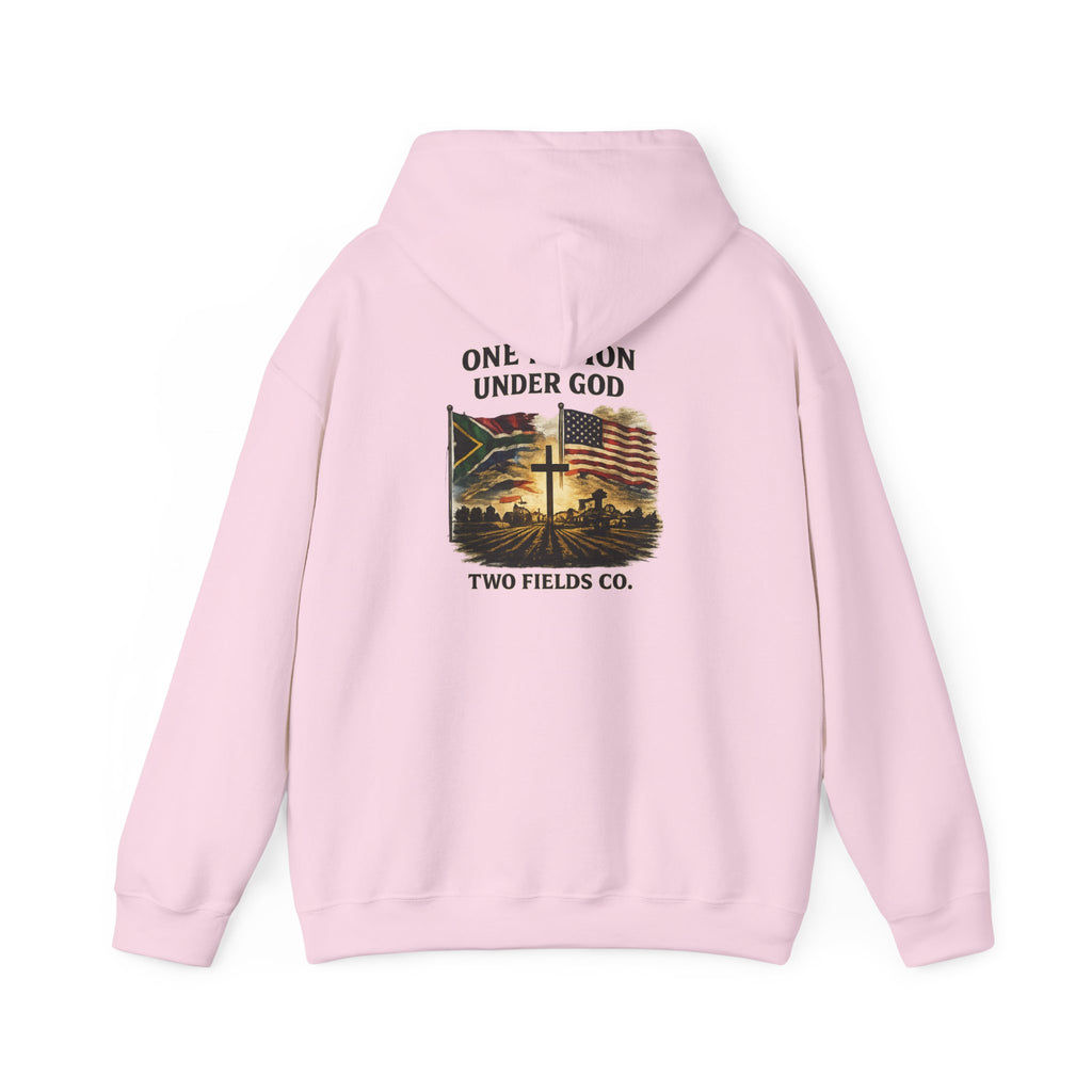 Hoodie - "One Nation Under God" Vintage Flag & Cross Hoodie
